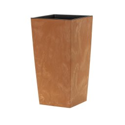 Saksija kvadratna visoka reljefna - terakota R624 / 26×26×50 cm