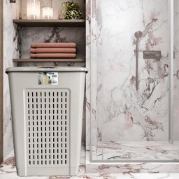 Korpa za veš sa poklopcem 50L - capuccino