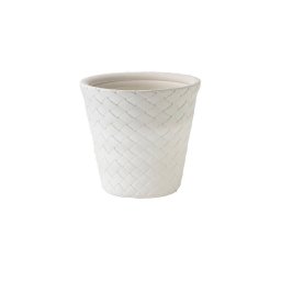 Saksija Pletena sa uloškom - bela S449 / 30×30 cm