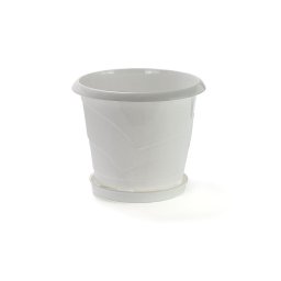 Saksija peskirana - bela / 21 cm