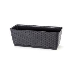 Žardinjera Ratan - antracit S433 / 50 cm