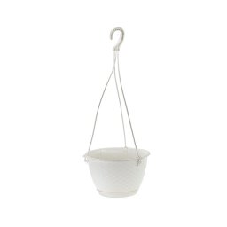 Saksija Ratan viseća okrugla - bela S449 / 22 cm