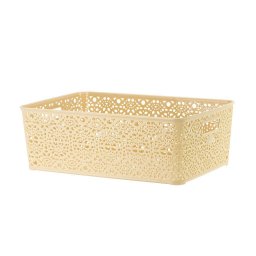 Korpa čipkasta - krem / 14 cm