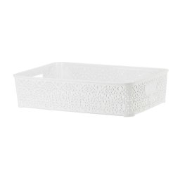 Korpa čipkasta - bela / 10 cm