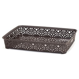 Korpa čipkasta - tamno braon / 6 cm