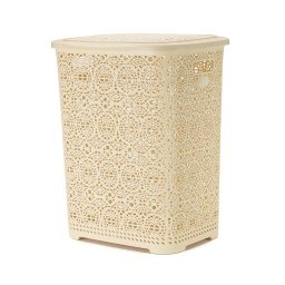 Korpa za veš čipkasta - krem