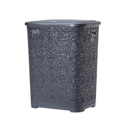 Korpa za veš čipkasta - siva