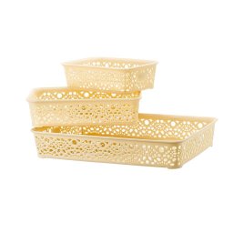 Korpa čipkasta set 3/1 - krem