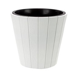Saksija Drveni San sa uloškom - bela S449 / 35 cm