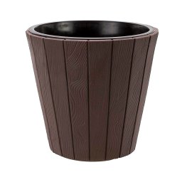 Saksija Drveni San sa uloškom - braon R222 / 35 cm
