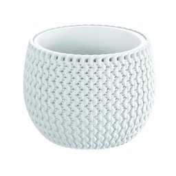 Saksija sitnopletena loptasta - bela S449 / 18 cm