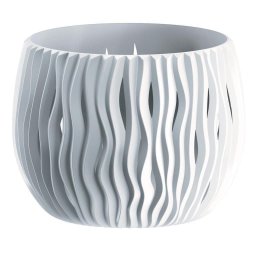Saksija Talasasta loptasta - bela S449 / 18 cm