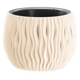 Saksija Talasasta loptasta - slonova kost CY728 / 18 cm