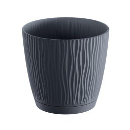 Saksija sa sitnim talasima - antracit S433 / 15 cm