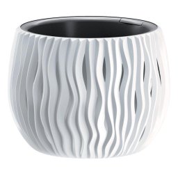 Saksija Talasasta loptasta - bela S449 / 29 cm