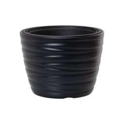 Saksija Maze plitka - antracit S433 / 47×35 cm