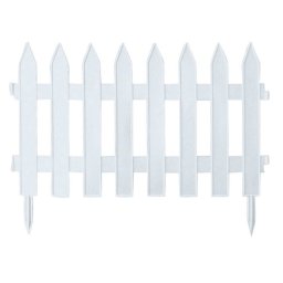 Ograda plastična Prosperplast - bela S449 / 3,2 m×35 cm