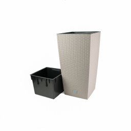 Saksija Ratan sa uloškom - capuccino 7529U / 33×33×60 cm