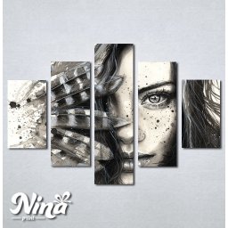 Slike na platnu Devojka i pero Nina390_5
