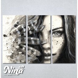 Slike na platnu Devojka i pero Nina390_3