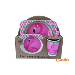 Set od bambusa za decu Flamingos