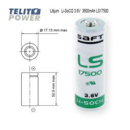 Saft litijum primarni A 3.6V 3600mAh LS17500 ( 2084 )