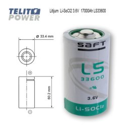 Saft litijum D 3.6V 17000mAh LS33600 ( 0004 )