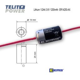 EEMB litijum 1/2AA 3.6V 1200mAh ER14250-AX ( 0707 )