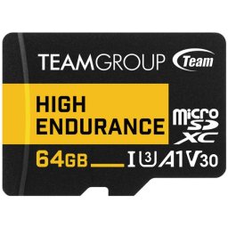 TeamGroup Micro SD, SDXC High Endurance UHS-I U3 V30, 100/50MB/s, THUSDX64GIV3002 ZA VIDEO NADZOR!