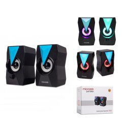 Zvučnici 2.0 Microlab B-22, Drveni zvučnici crni, 6W RMS (2 x 3W), USB napajanje, 3,5mm