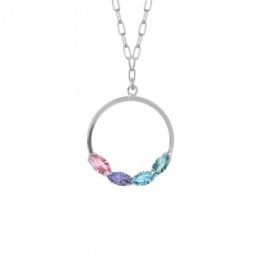 Ženski Victoria Cruz multicolor isabella lančić sa swarovski kristalima ( a3762-mhg )