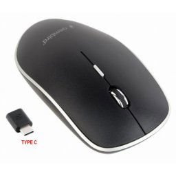Bežični miš Gembird MUSW-4BSC-01, Type C dongle konektor, 2,4GHz opticki USB 800-1600Dpi black 115mm