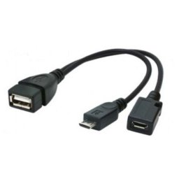 OTG kabl USB 2.0 na micro Gembird A-OTG-AFBM-04 USB OTG AF + Micro BF to Micro BM cable, 0.15 m
