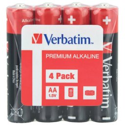 Baterija alkalna 1,5V AA pk4 Shrink Verbatim 49501 LR6