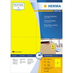 Etikete 105X148 A4/4 1/100 žuta