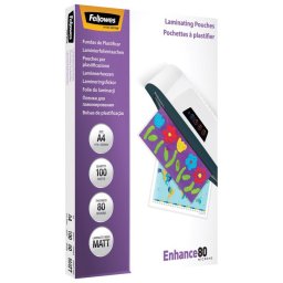 Folija za plastificiranje 80my A4 mat pk100 Fellowes