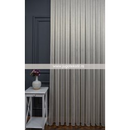 Zavesa bela sa svetlucavim zlatnim nitima