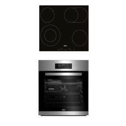 BEKO Ugradni set BSM 22520 X Ugradna ploča i rerna Nezavisna A Crna/Inox