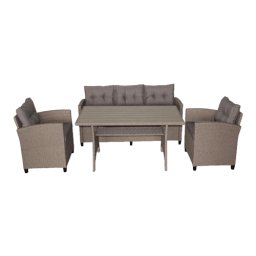 OUTDORLIFE Baštenski set CARTAGENA Metal ratan i tekstil Braon