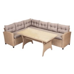 OUTDORLIFE Baštenski set TORENTE Metal ratan i tekstil Braon