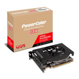POWERCOLOR PowerColor AMD Radeon RX 6400 ITX 4GB GDDR6 64-bit - AXRX 6400 4GBD6-DH