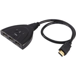 FAST ASIA HDTV HDMI Switch 3na1 0.5m (Crni) HDMI 1.0-1.3 (FullHD) HDMI A - muški HDMI A - ženski O
