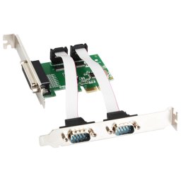 E-GREEN PCI Express kontroler 2xSerial + 1 Parallel PCI Express x1 1x Paralelni 2x Serijski Niskop