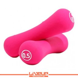 LiveUp Bučice neopren 2x0.5kg pink - LS2002