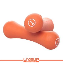 LiveUp Bučice neopren 2x1kg narandžaste - LS2002