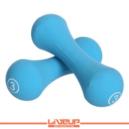 LiveUp Bučice neopren 2x3kg plave - LS2002