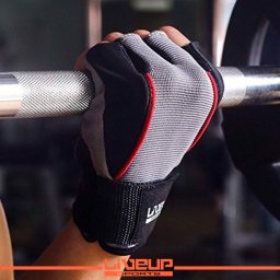 LiveUp Rukavice za fitnes i teretanu sa steznikom za zglob crno-siva L/XL - LS3071