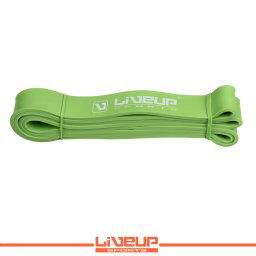 LiveUp Elastična traka za vežbanje (guma ekspander) M srednji otpor 2080x32x4.5mm zelena - LS3650A