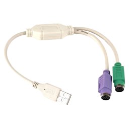 LINKOM adapter USB 2.0 na 2 x PS/2 Adapter USB A 2.0 2x PS/2 ženski Bela