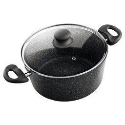 LAMART Šerpa sa poklopcem LT1139 Aluminijum 24cm 4 l Crna